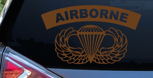 AIRBORNE Banner With Wings Military Car or Truck Window Decal Sticker