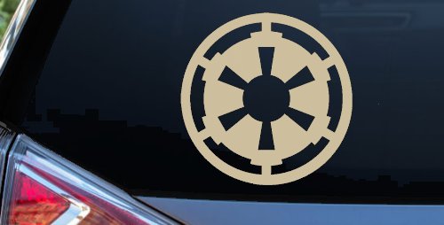 Galactic Empire Emblem Sci Fi Car or Truck Window Decal Sticker (Desert Sand)