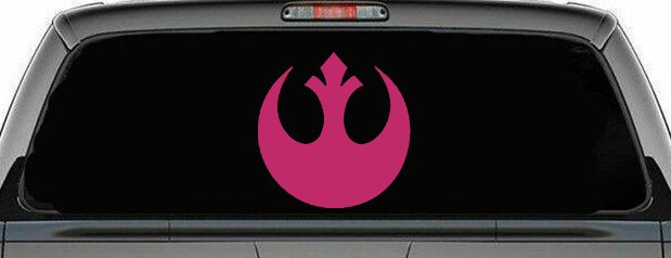 Rebel Alliance Emblem Sci Fi Car or Truck Window Decal Sticker (Hot Pink)
