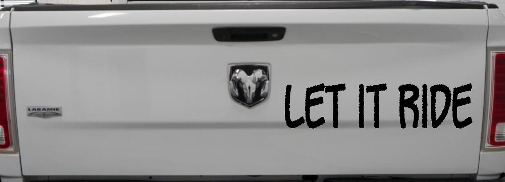 Let It Ride Off Road Car or Truck Window Decal Sticker (Black)