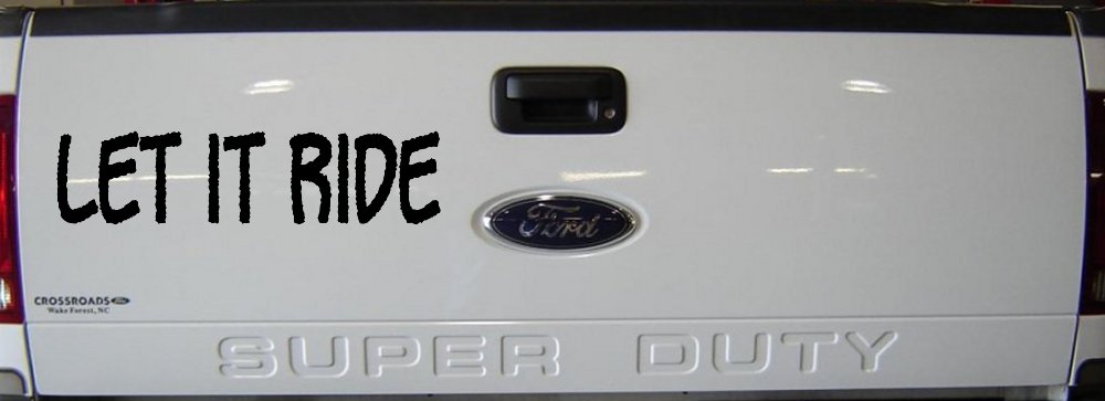 Let It Ride Off Road Car or Truck Window Vinyl Decal Sticker (Black)