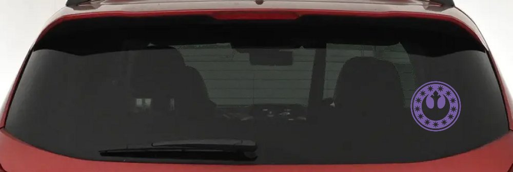 New Republic Emblem Sci Fi Car or Truck Window Vinyl Decal Sticker (Purple)