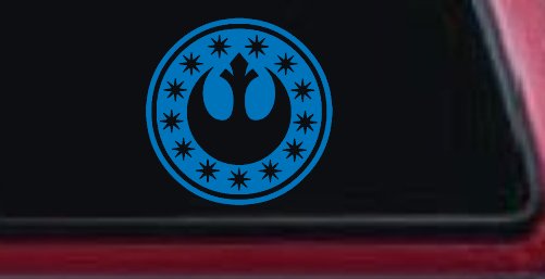 New Republic Emblem Sci Fi Car or Truck Window Decal Sticker