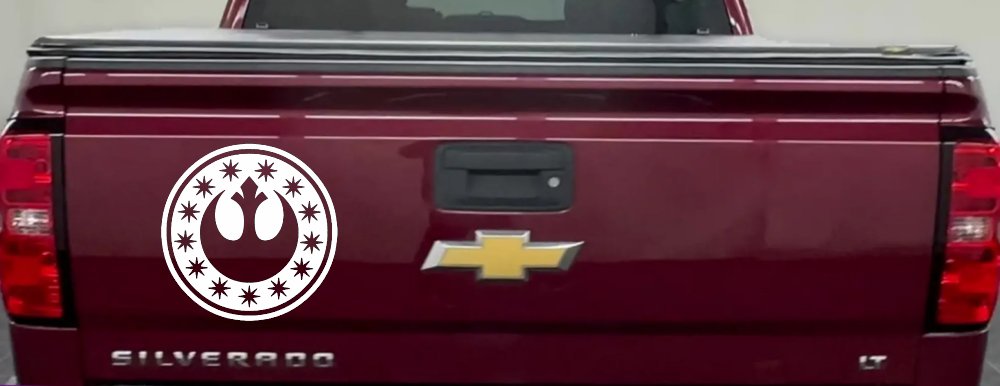 New Republic Emblem Sci Fi Car or Truck Window Decal Sticker