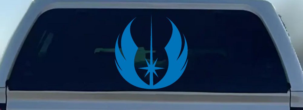 Jedi Order Emblem Sci Fi Car or Truck Window Decal Sticker