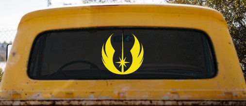 Jedi Order Emblem Sci Fi Car or Truck Window Decal Sticker