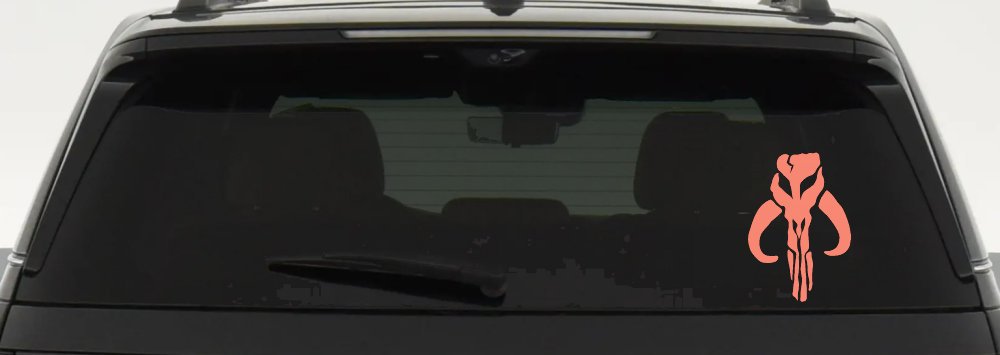 Mandalorian Skull Boba Fett Sci Fi Car or Truck Window Decal Sticker