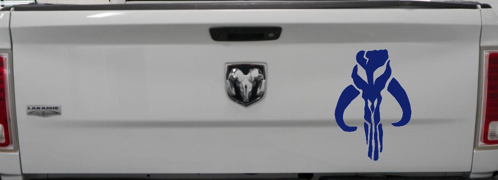 Mandalorian Skull Boba Fett Sci Fi Car or Truck Window Decal Sticker