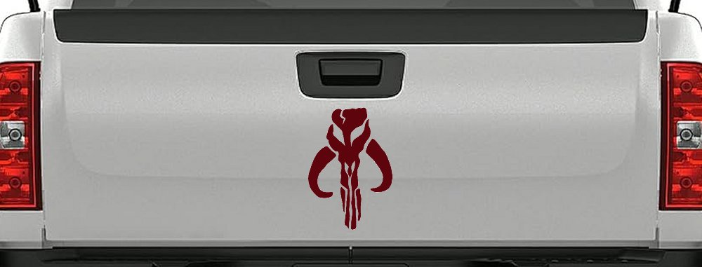 Mandalorian Skull Boba Fett Sci Fi Car or Truck Window Decal Sticker