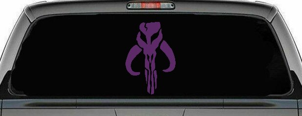 Mandalorian Skull Boba Fett Sci Fi Car or Truck Window Decal Sticker