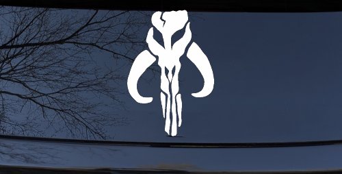 Mandalorian Skull Boba Fett Sci Fi Car or Truck Window Decal Sticker