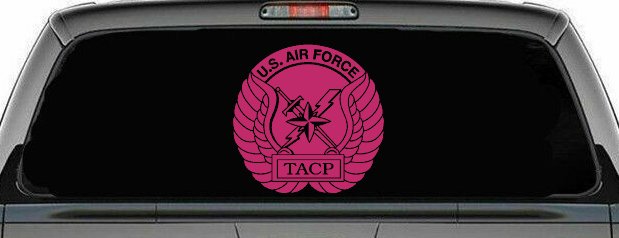 US Air Force TACP Military Car or Truck Window Decal Sticker (Hot Pink)