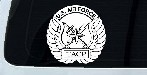US Air Force TACP Military Car or Truck Window Decal Sticker (White)