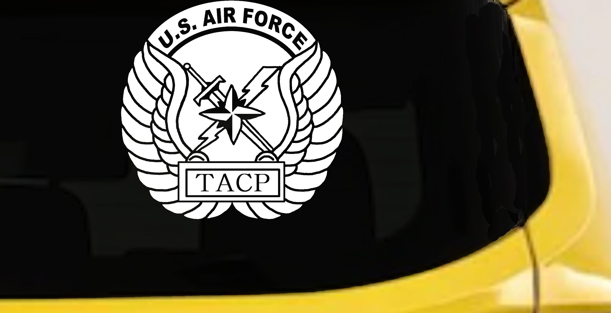 US Air Force TACP Military Car or Truck Window Vinyl Decal Sticker (White)
