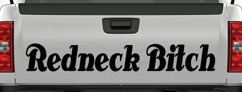 Redneck Bitch Country Car or Truck Window Decal Sticker (Black)