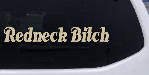 Redneck Bitch Country Car or Truck Window Decal Sticker (Desert Sand)