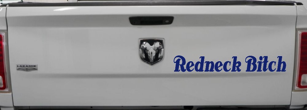 Redneck Bitch Country Car or Truck Window Decal Sticker (Navy)
