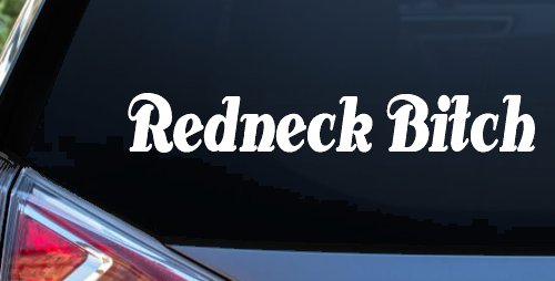 Redneck Bitch Country Car or Truck Window Vinyl Decal Sticker (White)