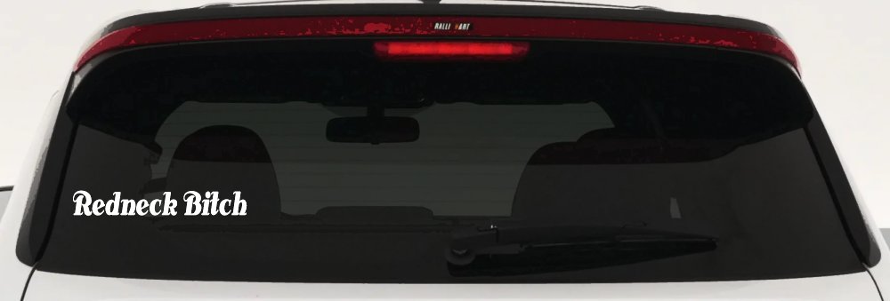 Redneck Bitch Country Car or Truck Window Decal Sticker (White)