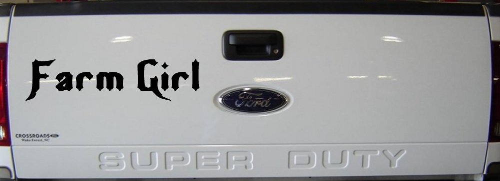 Farm Girl Country Car or Truck Window Vinyl Decal Sticker (Black)