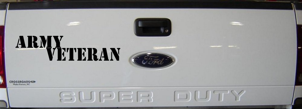 Army Veteran Military Car or Truck Window Decal Sticker (Black)