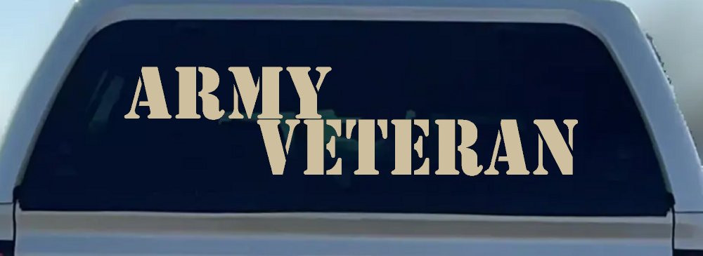 Army Veteran Military Car or Truck Window Decal Sticker