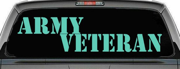 Army Veteran Military Car or Truck Window Decal Sticker (Mint)