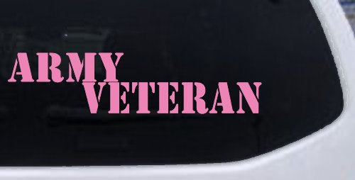 Army Veteran Military Car or Truck Window Decal Sticker (Pink)