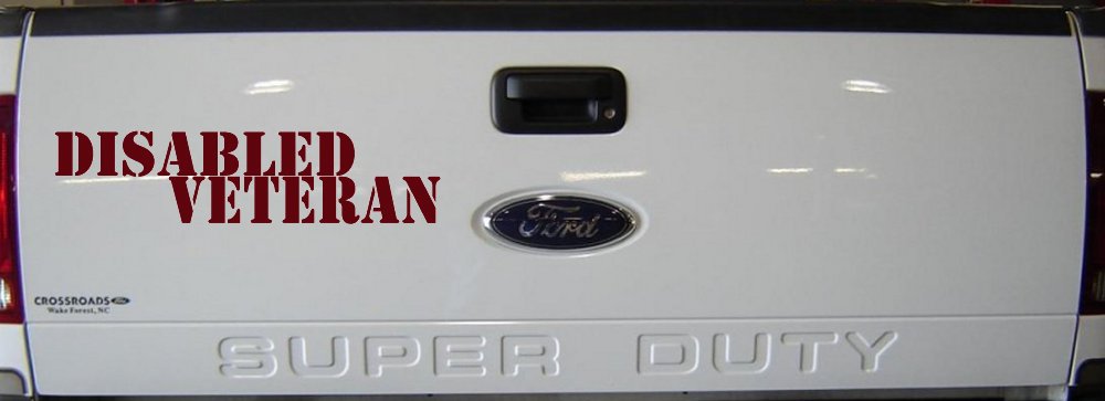 Disabled Veteran Military Car or Truck Window Vinyl Decal Sticker (Purple Red)