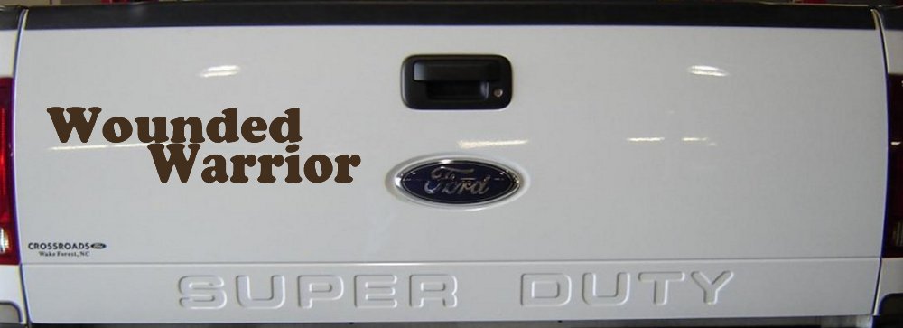 Wounded Warrior Military Car or Truck Window Decal Sticker (Brown)