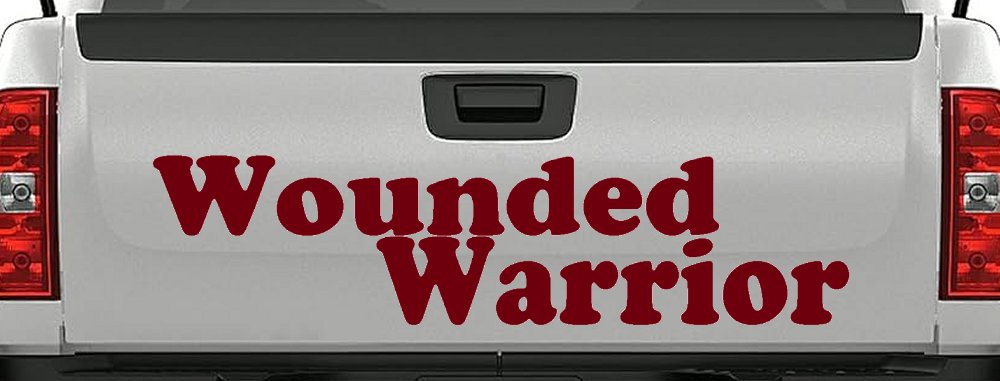 Wounded Warrior Military Car or Truck Window Decal Sticker