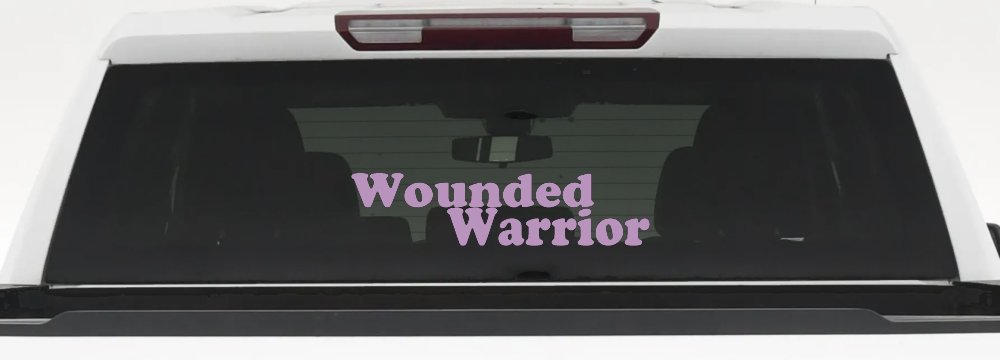 Wounded Warrior Military Car or Truck Window Decal Sticker