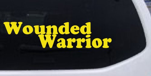 Wounded Warrior Military Car or Truck Window Decal Sticker (Yellow)