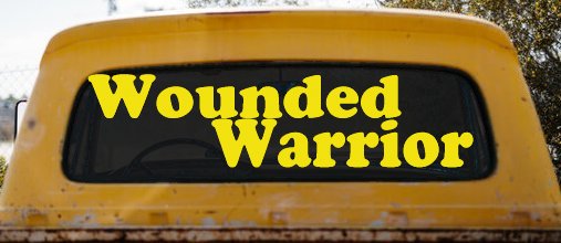 Wounded Warrior Military Car or Truck Window Decal Sticker