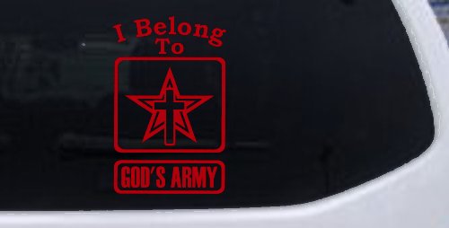 I Belong To Gods Army Christian Car or Truck Window Decal Sticker