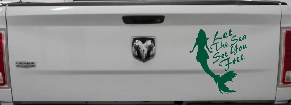 Let The Sea Set You Free Mermaid Car or Truck Window Decal Sticker