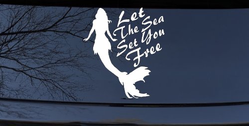 Let The Sea Set You Free Mermaid Car or Truck Window Decal Sticker