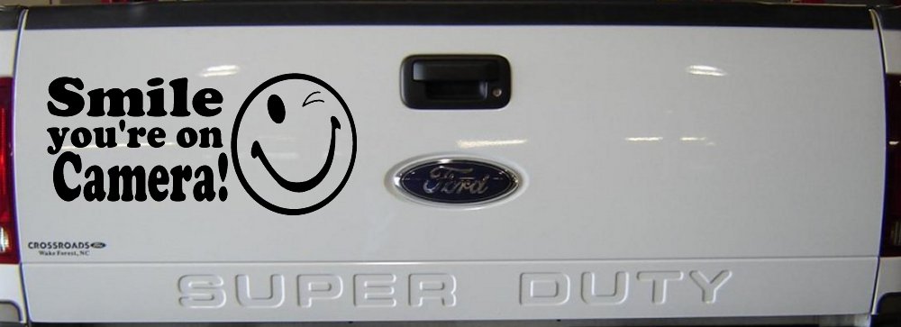 Smile You're On Camera Store Window Lettering Car or Truck Window Decal Sticker