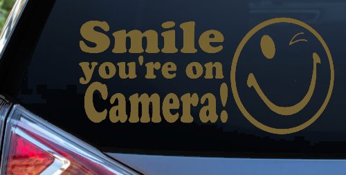 Smile You're On Camera Store Window Lettering Car or Truck Window Decal Sticker