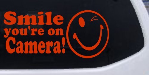Smile You're On Camera Store Window Lettering Car or Truck Window Decal Sticker