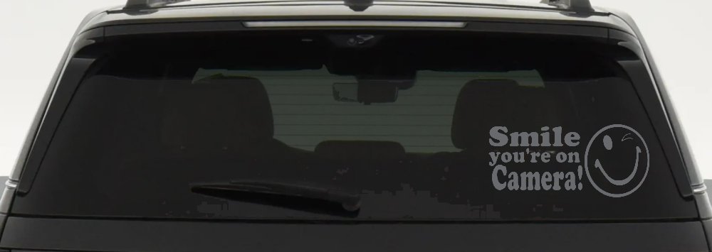 Smile You're On Camera Store Window Lettering Car or Truck Window Decal Sticker
