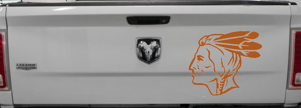 Native American Indian Head Western Car or Truck Window Decal Sticker