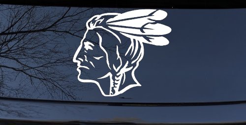 Native American Indian Head Western Car or Truck Window Decal Sticker