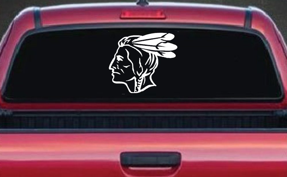 Native American Indian Head Western Car or Truck Window Decal Sticker
