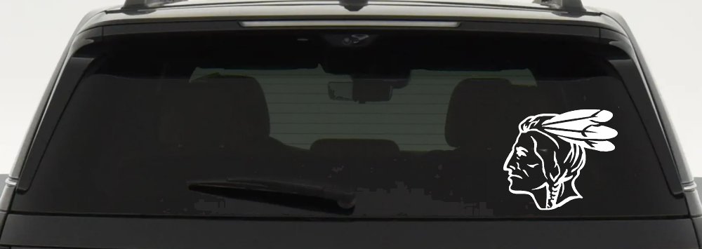Native American Indian Head Western Car or Truck Window Decal Sticker