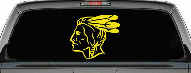 Native American Indian Head Western Car or Truck Window Decal Sticker