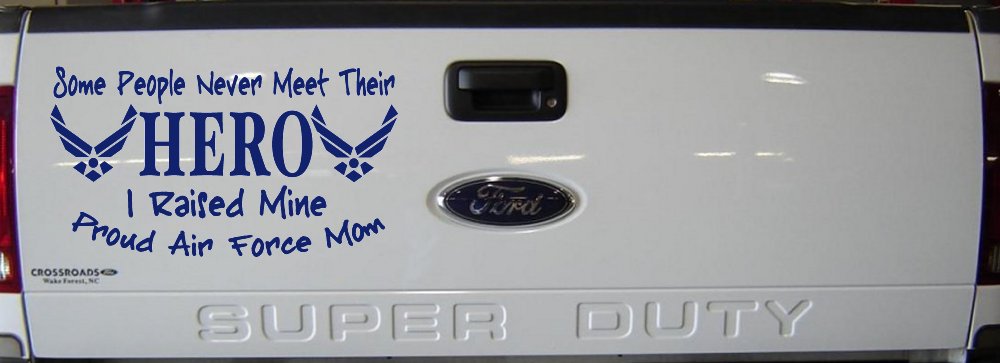 Some People Never Meet Their Hero I Raised Mine Proud Air Force Mom Military Car or Truck Window Decal Sticker (Navy)