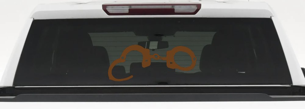 Handcuffs Car or Truck Window Decal Sticker