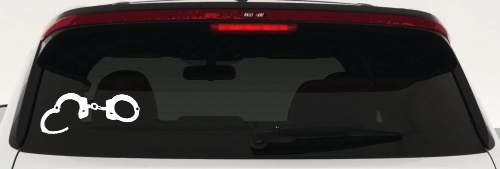 Handcuffs Car or Truck Window Decal Sticker