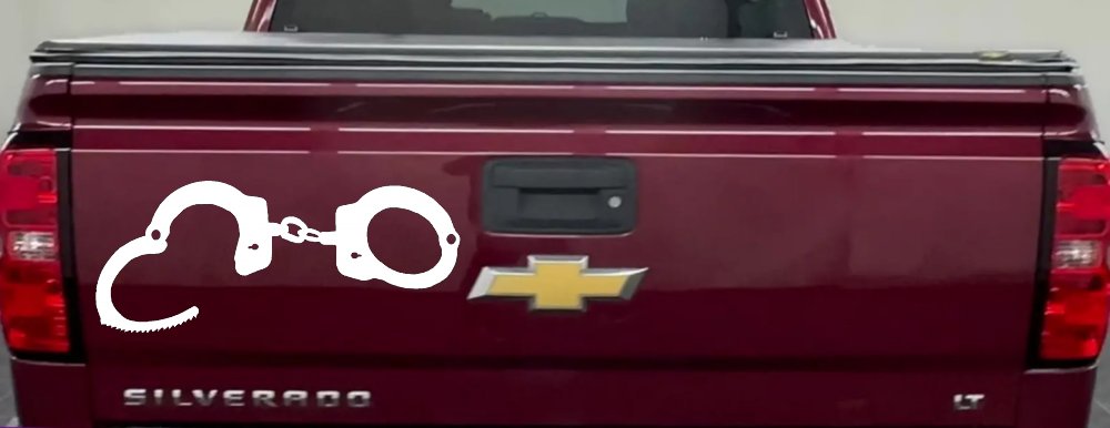 Handcuffs Car or Truck Window Decal Sticker